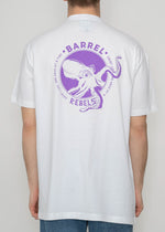 Load image into Gallery viewer, WHITE X PURPLE OCTAPUS T-SHIRT
