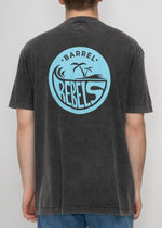 Load image into Gallery viewer, WASHED T-SHIRT X REBELS LOGO
